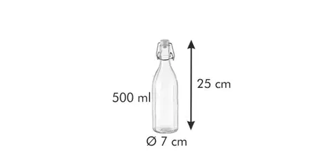 Tescoma fľaša s klipsou hranatá DELLA CASA 500 ml