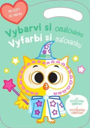 Vybarvi si omalovánku Sova/Vyfarbi si maľovanku Sova