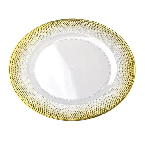 Dekoratívny tanier BLANCHE CLEAR II. 30 cm zlatý