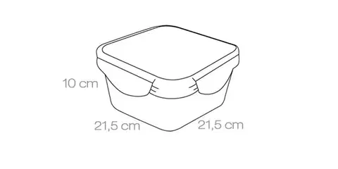 Tescoma dóza FRESHBOX 3.0 l, štvorcová