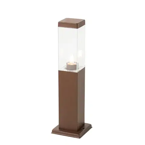 Moderný vonkajší lampáš hrdzavohnedý 45 cm - Malios