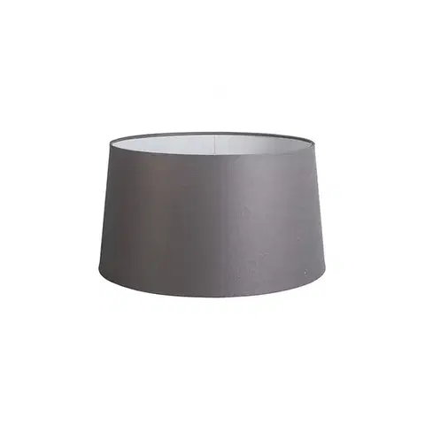 Ľanové tienidlo tmavosivé okrúhle šikmé 45/40/25