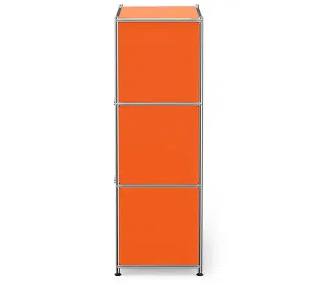 Komoda Kovová komoda »CN3« s výklopnými priečinkami, oranžová