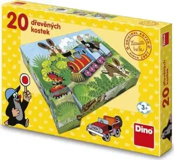Drevené kocky Krtko a dopravné prostriedky 20 Dino