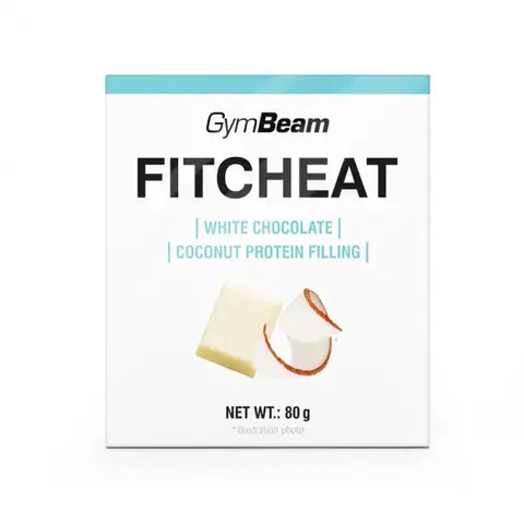 Gymbeam Proteínová čokoláda Fitcheat biela čokoláda kokos