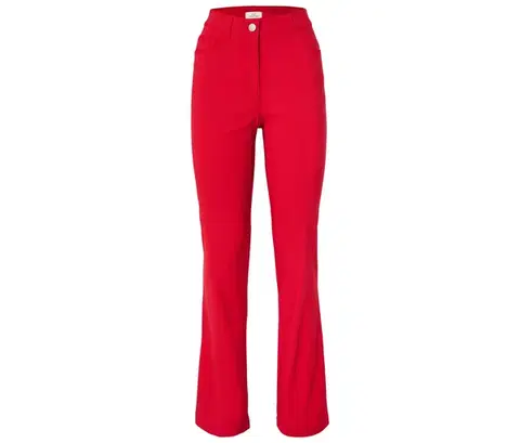 Bengalínové nohavice Bootcut, červené