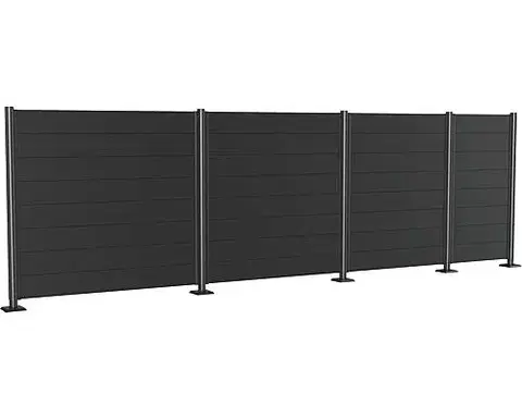 Biohort Zástena na ochranu súkromia BIOHORT - výška 182 cm (tmavo šedá metalíza) 96 × 182 × 4,4 cm