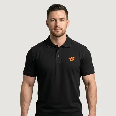 Gymbeam Tričko Polo Black  L