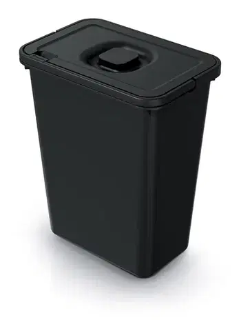 Odpadkový kôš Systém Flad s vekom 10 L čierny