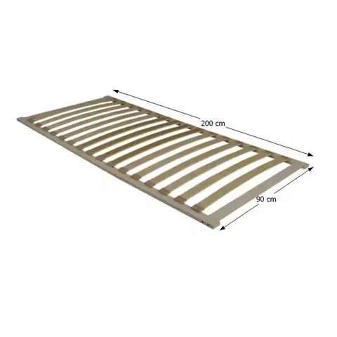 KONDELA Flex 3-zónový lamelový rošt 90x200 cm brezové drevo