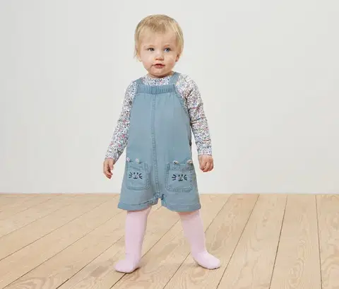 Detské chambray nohavice na traky