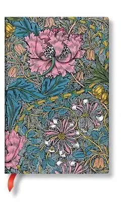 Zápisník Paperblanks Morris Pink Honeysuckle Midi Unlined