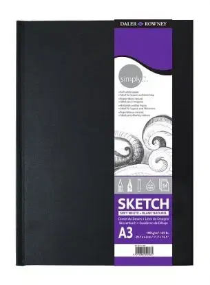 D&R Simply extra biely papier 100 g 54 listov v knižnej väzbe A3