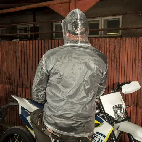 Moto pláštenka W-TEC Lighty Farba transparentná, Veľkosť XS