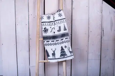 Deka mikroplyš Christmas Sivé 150x200cm TiaHome