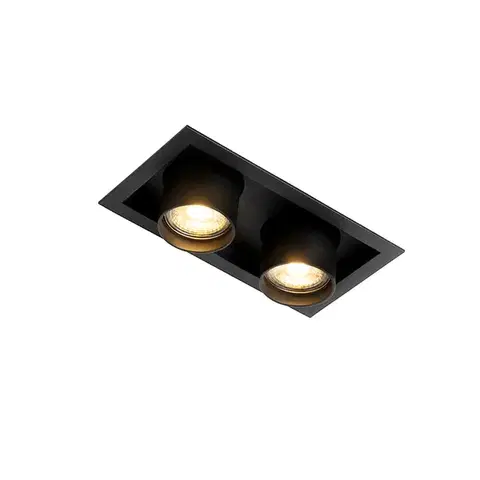 Moderné zapustené bodové svetlo čierne nastaviteľné 2-svetlo - Roof