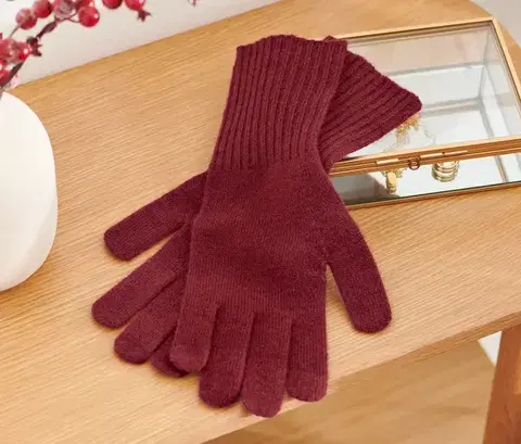 Pletené rukavice s vlnou