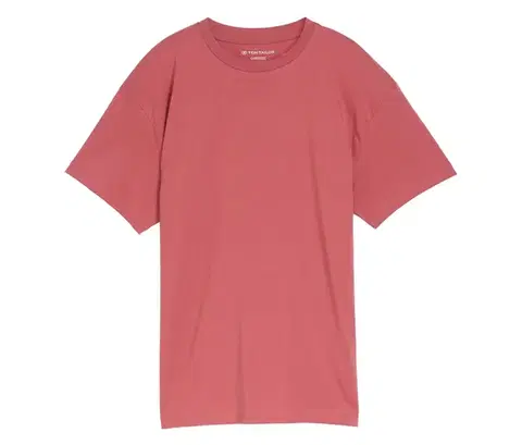 Detské oversize tričko s potlačou vzadu Tom Tailor, faded red