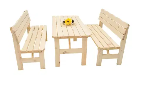 DEOKORK Masívna drevená záhradná zostava z borovice 1+2 drevo 32 mm (200 cm)