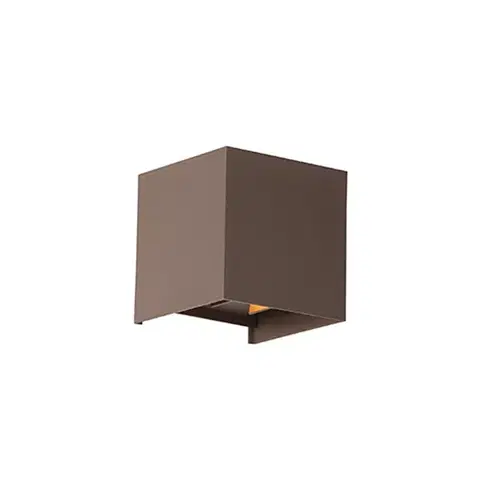 Vonkajšia nástenná lampa hrdzavohnedá vrátane LED 2-svetlo IP54 - Edwin