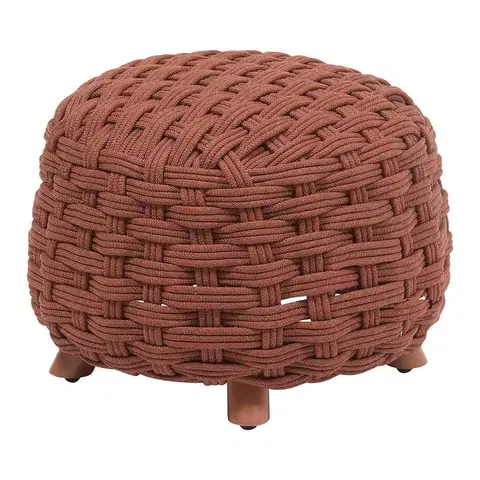 Luxusný hliníkový taburet CALIOPE ø 49 cm (terracotta)