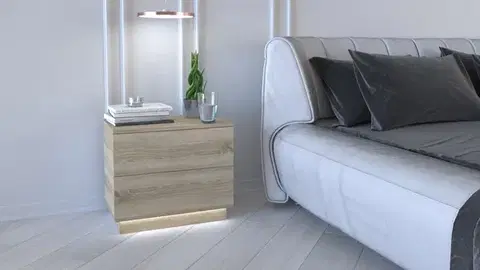 SELION S2 nočný stolík, dub sonoma