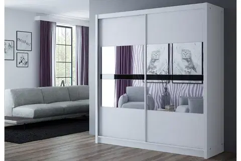 BENGLY 203 šatníková skriňa, biela