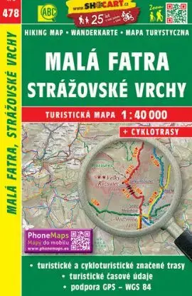 Malá Fatra, Strážovské vrchy - 1:40 000