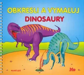 Obkresli a vymaľuj - dinosaury