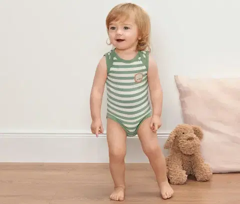Body pre bábätká s možnosťou prispôsobenia veľkosti, 2 ks