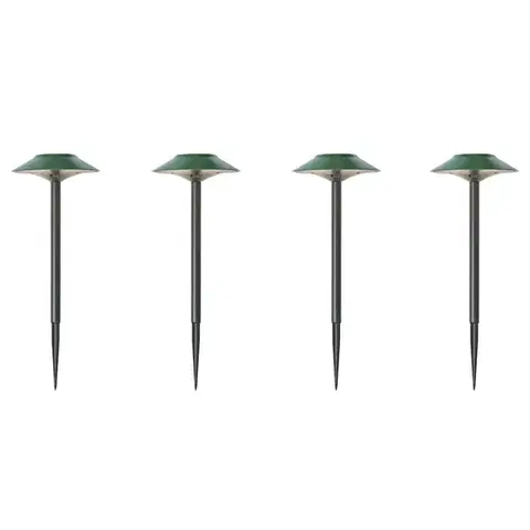 Sada 4 zelených bodových svetiel s hrotom vrátane LED IP44 solárnych - Mushroom