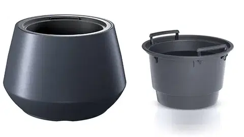Kvetináč s vložkou HERO antracit III