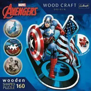 Drevené puzzle Nebojácny kapitán America 160 Trefl