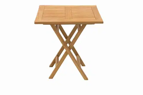 DEOKORK Záhradný skládací stôl ILLA 70x70 cm (teak)
