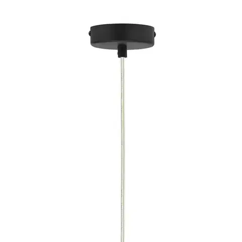 Závesná lampa Greniko čierna 1x40W E14 priehľadné tienidlo
