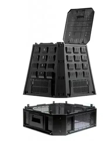 Kinekus Kompostér 630L, plastový, čierny