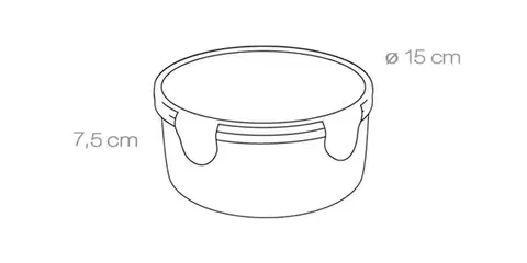 Tescoma Dóza FRESHBOX 0.8 l, guľatá