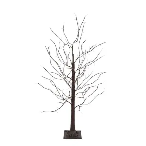 Vianočná stojaca lampa hnedý strom 120 cm vrátane LED s časovačom IP44 - Ki