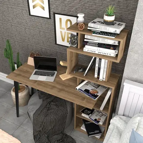 Písací stôl Vina - Walnut