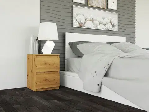 MELWIN M2 nočný stolík, dub Artisan