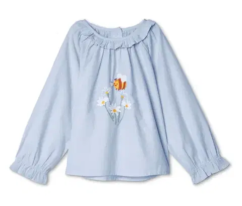 Detská blúzka z materiálu chambray