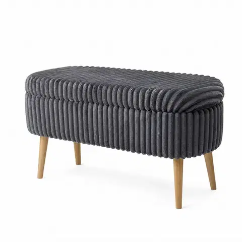Taburetka Oslo s úložným priestorom 90 cm ľan Toscano - výber z 4 prevedení