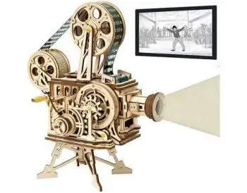 Drevené 3D puzzle Premietačka - mechanická