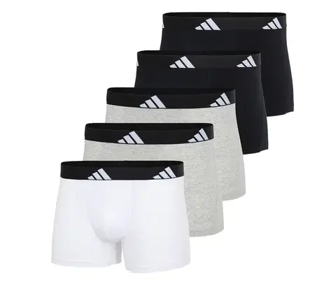 Boxerky adidas Active Flex, 3 ks, biele, sivé, čierne