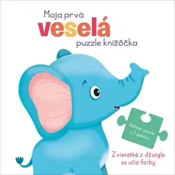 Moja prvá veselá puzzle knižôčka: Zvieratká z džungle sa učia farby