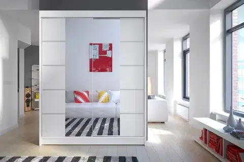 Šatníková skriňa KAMEL 5 biela