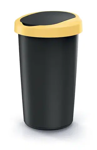 Odpadkový kôš COMPACTO FLAS 50 L čierny/svetložltý