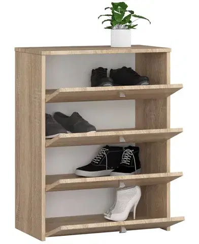 Skriňa na topánky Marienne 60 cm - 4 dvierka dub sonoma