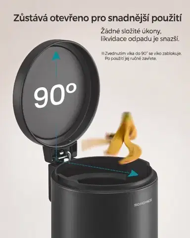 Odpadkový kôš Jelis 3 L čierny