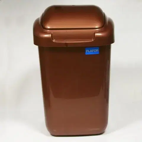 Kinekus Kôš na odpad preklápací 15 l, plastový, STANDARD, hnedý
